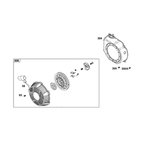 Engine >> Blower Housing Diagram and Parts List for 021024-00  Briggs and Stratton Pressure Washer